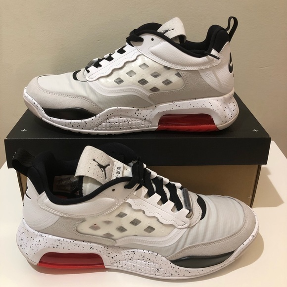 Men's Air Jordan Air Max 200 White/Challenge Red - Picture 3 of 7